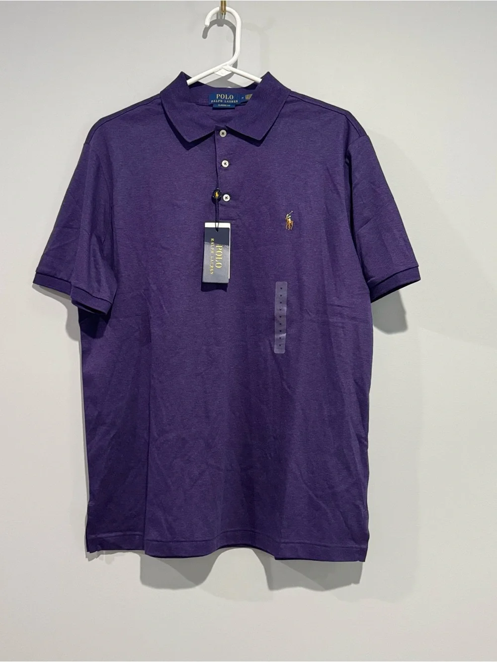 NWT Polo by Ralph Lauren Purple Short-Sleeve Cotton Polo Shirt M